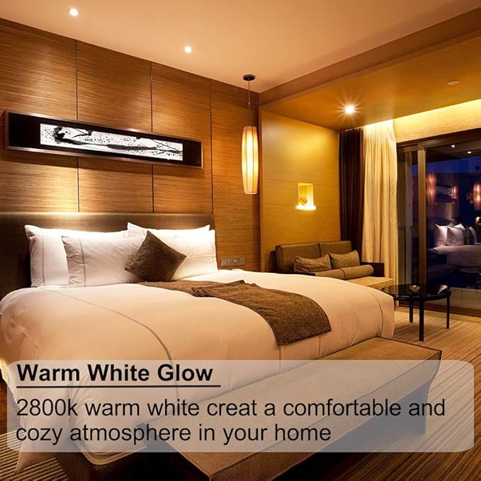 GU4 Halogen 5W, 6 Pack GU4 Base MR11 12V 5W, Long Lasting GU 4 MR 11 Dimmable with Glass Cover, MR 11 Warm White 2800K Fiber Optic Light Bulb, MR 11 Bulb with GZ4 Bi Pin Base