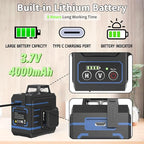 Laser Level 360 Self Leveling, 3 x 360° Cross Line Lazer Leveler Tool for Construction and Picture Hanging, Rechargeable Nivel Laser Outdoor, L-Magnetic Bracket Included