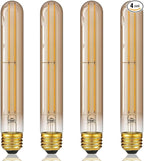 7.3 Inch 2200K Edison Bulbs Amber Dimmable,Vintage Style Decorative Antique Light Bulb,T10 Long Tubular LED Light Bulbs,6W E26 LED Bulb 80 Watt,UL Listed(4 Pack)