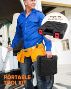 19pcs Household DIY Tool Set, Basic Tools for Home, Office, Dorm, General Hand Kit with Storage Case