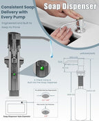 Kitchen Faucet,Chrome Kitchen Faucet with Soap Dispenser and Deck Plate,Faucet for Camper Farmhouse RV Kitchen Sink,Single Handle Stainless Steel Kitchen Sink Faucets with Pull Down Sprayer