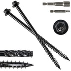 #14 x 6 Wood Structural Screws 50 Pack Hex Head Lag Screws, Rust Resistant Timber Screws for Timber/Log/Landscaping Wood