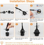8 Pack E26 E27 Light Sockets, Black Medium Screw Base with Shade Ring, Retro Period Style Edison Lamp Holder, Replacement DIY Making Light Bulb Socket Cover Pendant Lamp Holder Keyless Lamp