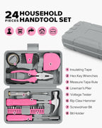 24pcs Home DIY Tool Kit for Household, Office & Garage - General Repair Small Hand Tool Set with Storage Case
