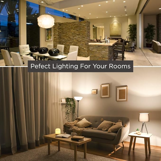 GoodBulb LED BR30 Light Bulbs | 12 Watt (60 Watt Equivalent) | E26 Base | Warm White 3000K | EcoSmart Lights | High Output 800 Lumens | Pack of 6 Bulbs