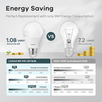 Linkind A19 LED Light Bulbs, 60W Equivalent Dimmable Light Bulbs, 4000K Cool White, 9W 840 Lumens LED Bulbs, E26 Standard Base 120V, Lighting for Bedroom Living Room Home Office, 6 Packs