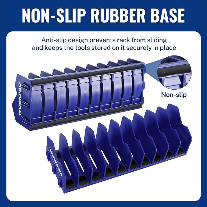 WORKPRO 2-Pack Plier Organizer Rack, Pliers Holder and Cutter Organizers with Non-Slip Rubber Base, 20-Slot Tool Box Organizer, Tool Drawer Organizer, Tool Storage, Plier Rack (Pliers Not Included)