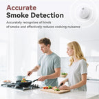 Smoke Detector 10 Year Battery, Smoke Fire Alarm with Photoelectric Sensor, Easy to Install with Magnetic Mount, Smoke Detectors with Silence Button & LED Lights for Home, 4 Pack