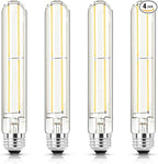 7.3 Inch E26 Led Bulb 6W, Equal 80 Watt 4000K Neutral White Edison Bulbs Dimmable, T10 T9 Long Tubular Clear Glass Light Bulb 800LM for Vanity Pendant Pipe Wall Sconces - UL Cert 4Pack