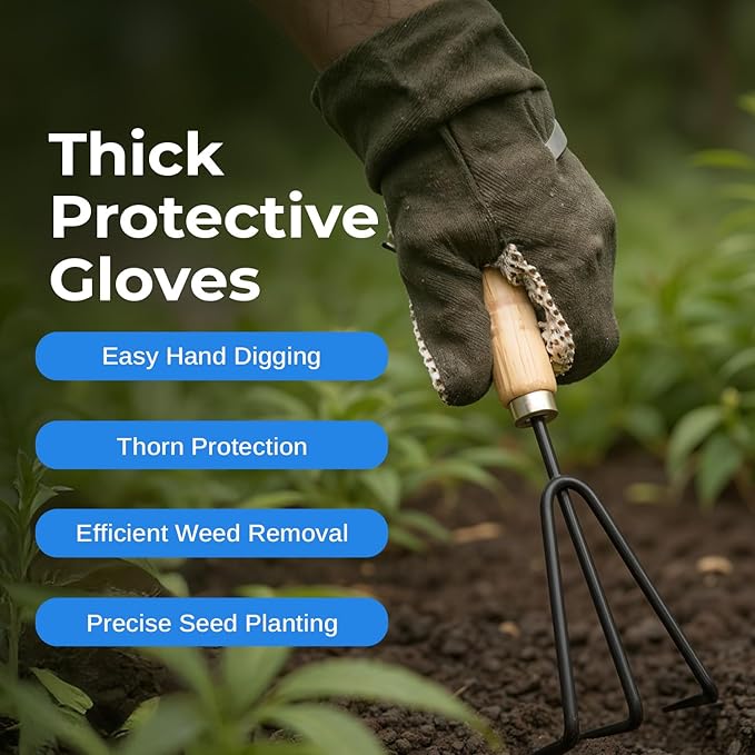 scuddles Gardening Tools for Women Stainless Steel Gardening Tools - Gardening Kit Garden Tools for Women Includes Shovel Trowel Fork Rake Gardening Gloves Perfect Gardening Gifts