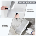 Mister Rui Drywall Tools, 7 Pieces Stainless Steel Putty Knife Set, Taping Knives, 10 in 1 Paint Scraper, Spackle Knife Set