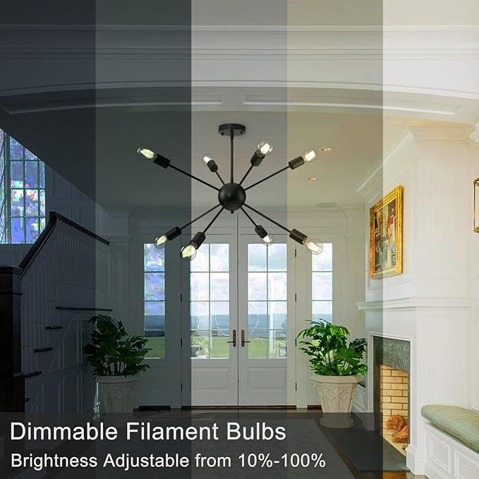 TJOY 12 Pack A19 Vintage LED Edison Bulbs, Dimmable, 60W Equivalent, High Brightness 2700K Warm White, 8W E26 Standard Base, 800 Lumens, CRI80+, Clear Glass Filament Bulb for Home, Farmhouse