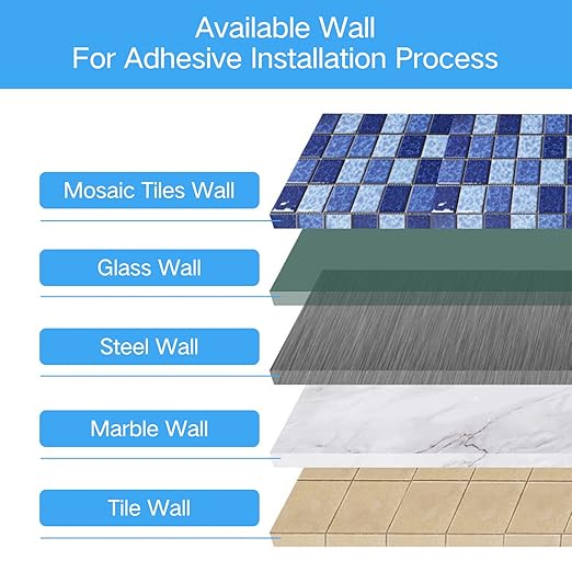 Adhesive for Shower Curtain Rods, High Strength Adhesive, Glue for for Tiles, Steel, Real Woods, Glasses, Marble, Slow Dry Modified Silicone Sealant, White Color, Weight 0.4 oz.