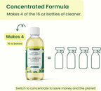 Good Natured Brand All-Purpose Cleaner Concentrate + 16 oz Bottle | Multi-Surface Cleaner | Natural Lemon Essential Oil | Multipurpose Cleaner All Surfaces | Lemon Love | 4oz makes 64oz