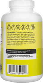 LIVELY VITAMIN CO. Solar Power Vitamin D3 5000 iu - Patented Vitamin K - MK7 - Immune Balance - Brain Function - Mood - Heart - Stress - 180 Count