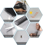 Windows Screen and Screen Door Replacement, 59"x106" Durable Fiberglass Screen Mesh- Window Screen & Sliding Screen Door Repair for Patio and Windows, Tooltriz