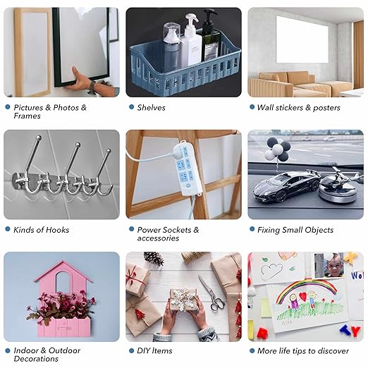 Double Sided Tape Heavy Duty ， Premium Removable Mounting Adhesive Grip Tape, 16.5FT Strong Mounting Tape Adhesive Tape, for Carpet Mats/Craft Wall Mounting