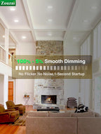 zouzai 24 Pack 4 Inch Ultra-Thin LED Recessed Ceiling Light with Junction Box, 6000K Clear White, 9W 80W Eqv, Dimmable Can-Killer Downlight, 810LM High Brightness - ETL Certified