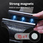 S&F STEAD & FAST Soft Jaws for Bench Vise 4.5 inch, 2 pairs, Strongly Magnetic Vise Jaw Pads, TPU, Multi-Groove and Textured Inserts, for Clamping Woodworking Metal Plastics