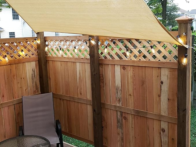 10 Pack Replacement Light Bulbs Outdoor, 7W ST40 Clear Edison Replacement Bulbs for Outdoor String Lights, E17 Intermediate Screw Base C9 Vintage Christmas Bulbs, Warm White