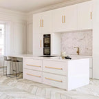 10 Pack 10 Inch(254mm) Hole Center Modern Brushed Champagne Bronze Cabinet Pull Handle Timeless Vanity Drawer Pull Handle Classic Cabinet Hardware for Kitchen Bathroom, Champagne(10x10)