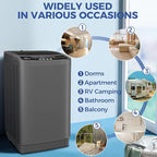 Nictemaw Portable Washing Machine 20Lbs Portable Washer with Drain Pump, 2.8 Cu.ft Compact Washer Machine with 10 Programs 8 Water Levels Compact Laundry Machine for Apartment, Home, Dorms, Rv