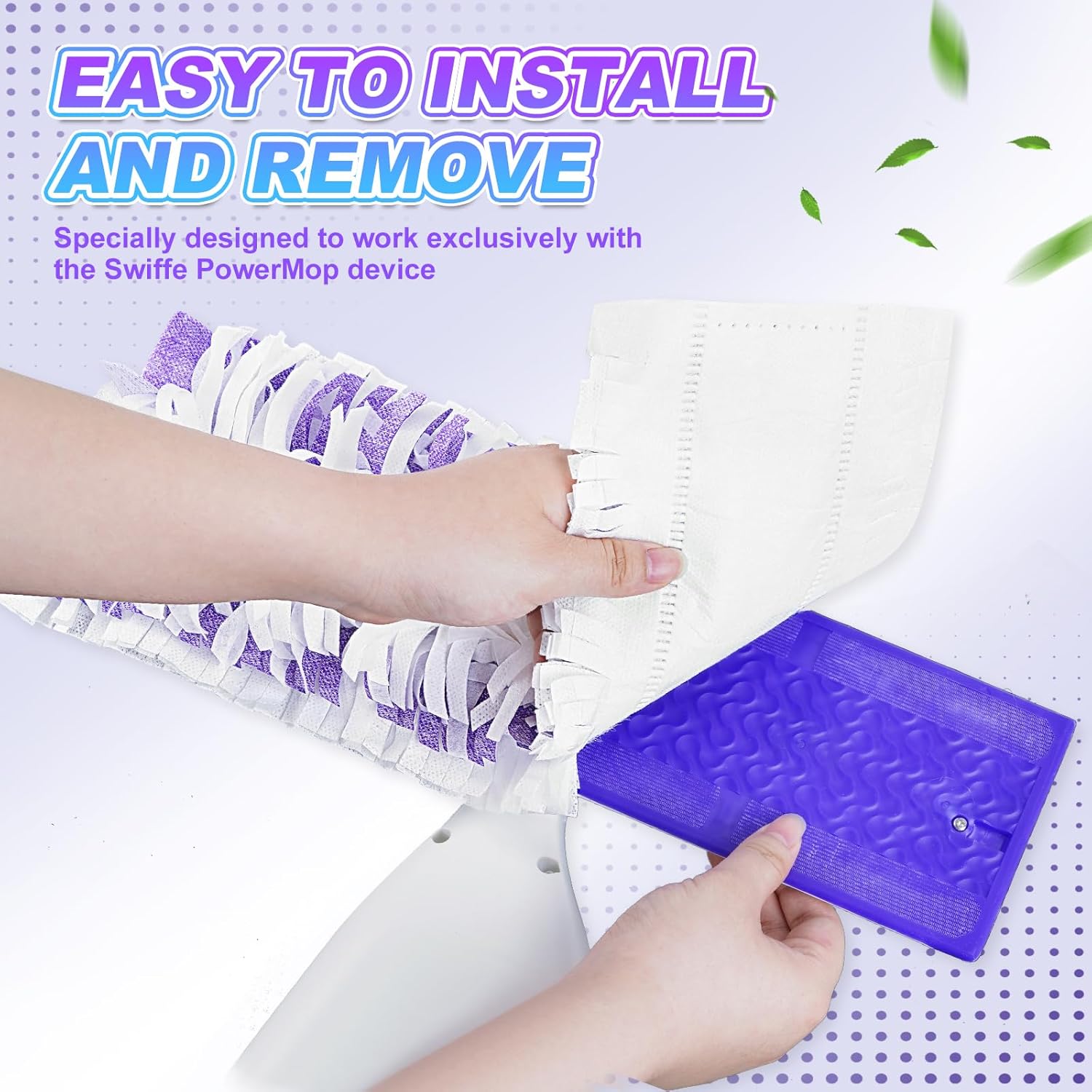 20 Count Disposable Power Mop Refills Compatible with Swiffer Power Mop Multi-Surface Floor Mop and Power Mop Wood Mop Mop Refills Replacement Pads for Floor Cleaning