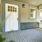 MICSIU Textured Black Outdoor Light Fixture, Clear Seedy Glass Large Outdoor Wall Sconce Lights, 12.5 Inch Exerior Wall Lights for House, Front Porch, Patio, Backyard.