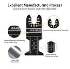 LEILUO 50 Pcs Multitool Blades Set for Wood Oscillating Saw Blades Universal Oscillating Tool Accessories with Storage Bag Compatible with DeWalt Makita Dremel and More