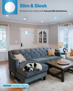 Sunco 12 Pack 4 Inch LED Recessed Lights, Slim Canless Ceiling Lighting, 650 LM, 10W (60W Equivalent), 6000K Daylight Deluxe, Dimmable, Wafer Thin, Ultra Thin with Junction Box ETL.