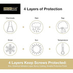 Deck Plus 2-1/2 Inch Epoxy Coated Exterior Wood and Fence Screws #10 x 2-1/2" Torx/Star Drive Included Coarse Thread, Outdoor Rust Resistant Decking Screw, Tan, Keg, 1000 Pieces | 49325