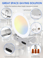 12 Pack 6 Inch 5CCT Ultra-Thin LED Recessed Ceiling Light with Junction Box, 2700K/3000K/4000K/5000K/6500K Selectable, 1050LM Brightness, 12W Eqv 110W, Dimmable Canless Wafer Downlight - ETL & FCC