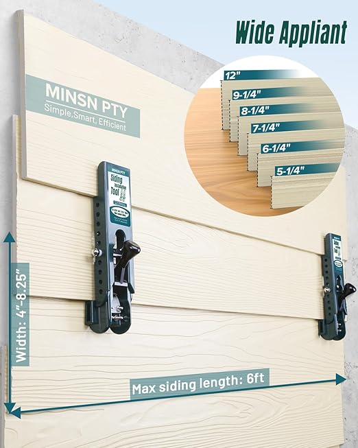 Upgraded Siding Installation Tools for 5/16-Inch, 3/8-Inch, 7/16-Inch Fiber Cement Lap Siding - Gauge With Adjustable Reveals, Polycarbonate Body, 2 Packs