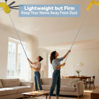 Cobweb Duster with Extension Pole, 110" Microfiber Feather Duster Kit with Bendable Washable Heads, Spider Web Brush, Dusters for Cleaning Ceiling Fan, High Ceiling, Blinds, Furniture & Cars