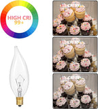 Potanro E12 Incandescent Light Bulbs 40Watt Warm White 2700K, 300 Lumens Candelabra Light Bulbs Decorative Dimmable Chandelier Bulbs for Ceiling Fan, Pendants (40W-20Pack)