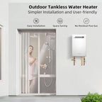MIZUDO Tankless Water Heater Propane Outdoor Installation Max 5.1 GPM 120,000 BTU CSA Certified Constant Temp High Power On Demand Hot Water Heater for Big Family Whole House, Gen 2