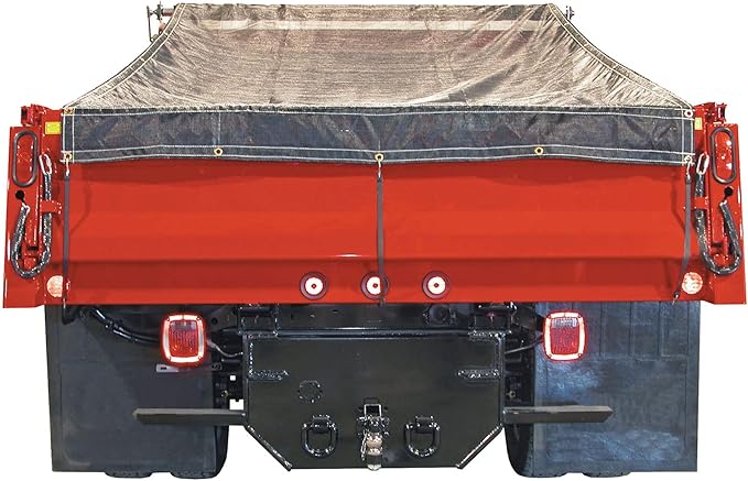 Buyers Products DTR7515 Aluminum Tarp System with Mesh Tarp, 7-1/2 X 15 Feet, Dump Body Tarp Kit, Dump Trailer Accessories, Dump Body Accessories