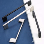 Alzassbg 5 Pack Brushed Satin Nickel Cabinet Pulls, 8-3/4 Inch(224mm) Hole Centers Rectangle Cabinet Handles Kitchen Hardware for Drawers and Cabinets AL3051SN