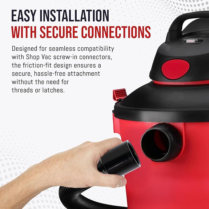 MP Maresh Products Vacuum Hose Replacement Compatible with Shop Vac Style Wet Dry Vacuum Cleaner - Crushproof Dust Collection Hose for Industrial and Commercial Use with Suction Control - 20' x 1-1/4"