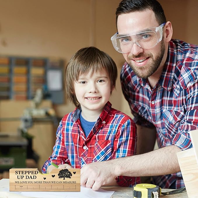 Steppedup Dad Birthday Gifts from Daughter Son Wife Ideal Christmas Tool Gifts for Dad Father Daddy Step Bonus New Dads Spirit Level Bottle Opener Present for Birthday Fathers Day