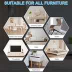 New Upgrade Furniture Movers Sliders, 8+8 Pack 4.3" Multi-Surface Furniture Sliders with Groove Design, 8PCS Moving Pads and 8 Hardwood Socks, Protect Floor and Easily Move Furniture