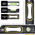 24-Inch Magnetic Bubble Level, 180/45/90 Degree Angles 600mm