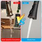 iFealClear Kitchen Faucet Head Replacement, 3 Modes Pull Down Faucet Spray Head Replacement Compatible with Moen Delta Kitchen Sink Faucet, 15 Adapters Available, Oil Rubbed Bronze