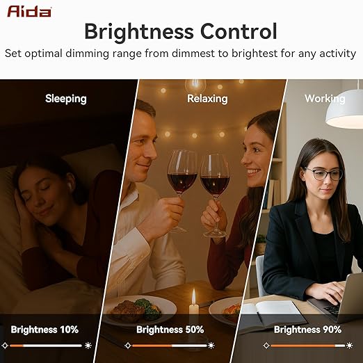 AIDA Digital Toggle Dimmer Switch for Dimmable LED, CFL & Incandescent Bulbs, Single Pole/3-Way, Screwless Wall Plate Included, UL Listed, No Neutral Wire Needed, Matte White (1 Pack)