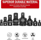 8 Piece Impact Socket Adapter and Reducer Set,1/4" 3/8" 1/2" 3/4" 1"Drive Socket Adapter Set,Cr-Mo Steel,With a Storage Case.