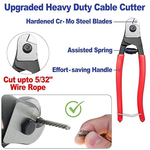 CKE 300FT 1/8" Black Stainless Steel Cable for Railing, T316 Stainless Steel Marine Grade Wire Rope for Deck Cable Railing Kit,1850lbs Breaking Strength 7x7 Strand Aircraft Cable DIY Balustrade, BCW6