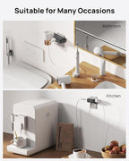 TROND Multi Plug Outlet Extender - Surge Protector Outlet Splitter with 4 Grounded Sockets, Angled Wall Plug Adapter, 900J, Multiple Wall Expander for Bathroom Kitchen Travel Dorm Room, Black