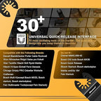 Bionso 40 PCS Oscillating Saw Blades, Premium Multitool Kit for Wood Metal Plastics, Tool Blades Fit Dewalt Worx Rockwell Wen Milwaukee Makita Ryobi Bosch Fein Porter Genesis Black