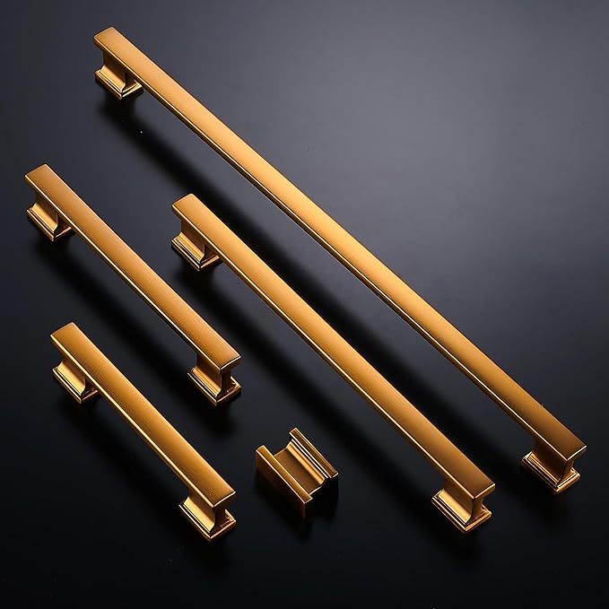 10 Pack 4 Inch Length|3 Inch(76mm) Hole Center Champagne Bronze Kitchen Cabinet Handles, Cabinet Pulls Kitchen Cabinet Hardware, Cupboard Pulls, Drawer Handles