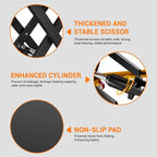 Hydraulic Lift Table Cart, 1100 LBS Capacity 35.4 in Lifting Height, Manual Single Scissor Lift Table with Locking Wheels and Non-Slip Pad, Hydraulic Scissor Cart for Material Handling